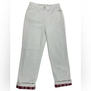 L.L. Bean Gray Women's Trousers with Red Accents